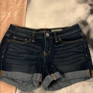 blue jean shorts